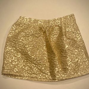 Leopard Animal pattern metallic gold jacquard weave skirt. Size 8